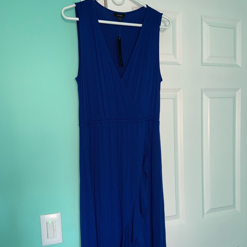 Royal Blue Cross Front Long Dress!!!!